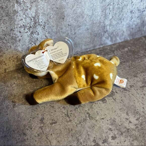 TY Beanie Baby Whisper Deer Fawn Vintage 90s NEW - Picture 3 of 10